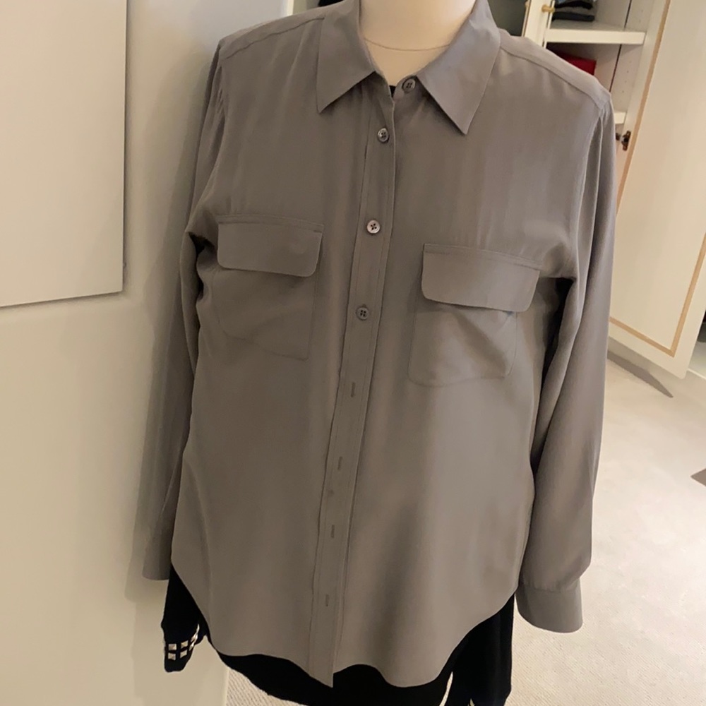 Equipment silk button up shirt